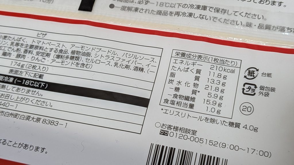パッケージ裏面表記